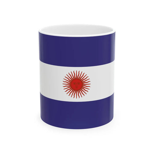 Flag of the Argentine Confederation (Argentina) White Coffee Mug 11oz - Go Mug Yourself