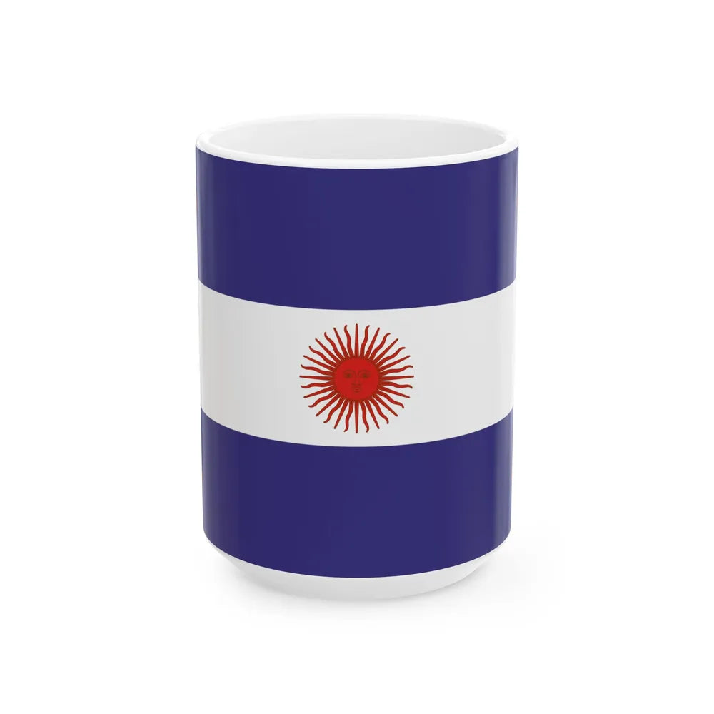 Flag of the Argentine Confederation (Argentina) White Coffee Mug 15oz - Go Mug Yourself