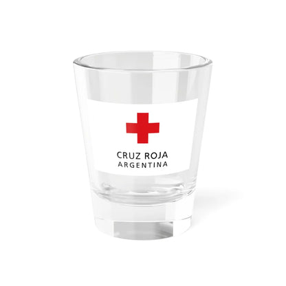 Flag of the Argentine Red Cross (Argentina) Shot Glass 1.5oz 1.5oz - Go Mug Yourself