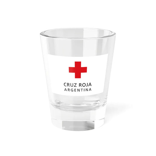 Flag of the Argentine Red Cross (Argentina) Shot Glass 1.5oz 1.5oz - Go Mug Yourself