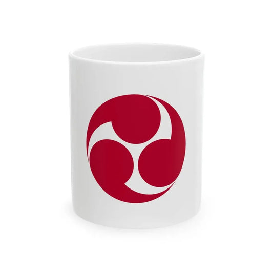 Flag of the Arima Lords of Kurume in Chikugo Province B (Japan) White Coffee Mug 11oz - Go Mug Yourself