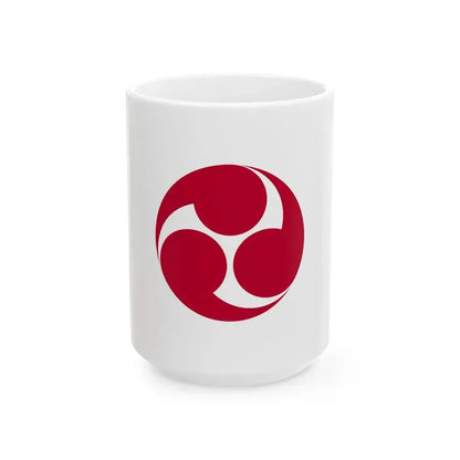 Flag of the Arima Lords of Kurume in Chikugo Province B (Japan) White Coffee Mug 15oz - Go Mug Yourself