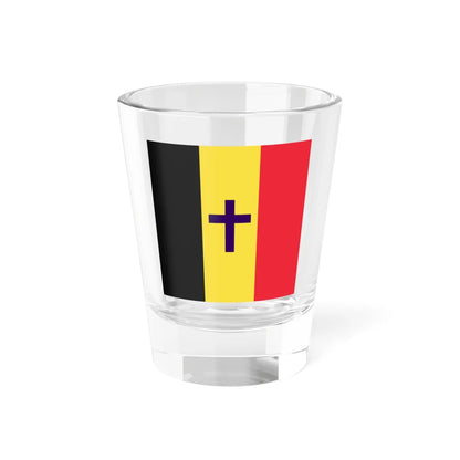 Flag of the Armed Forces Bishop of Belgium (Belgium) Shot Glass 1.5oz 1.5oz - Go Mug Yourself