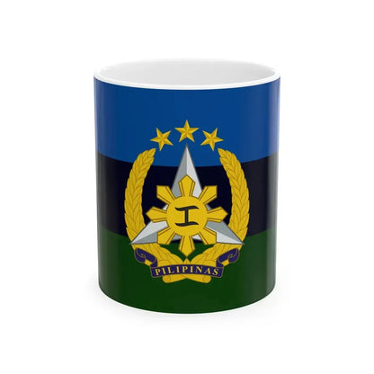 Flag of the Armed Forces of the Philippines (Philippines) White Coffee Mug 11oz - Go Mug Yourself
