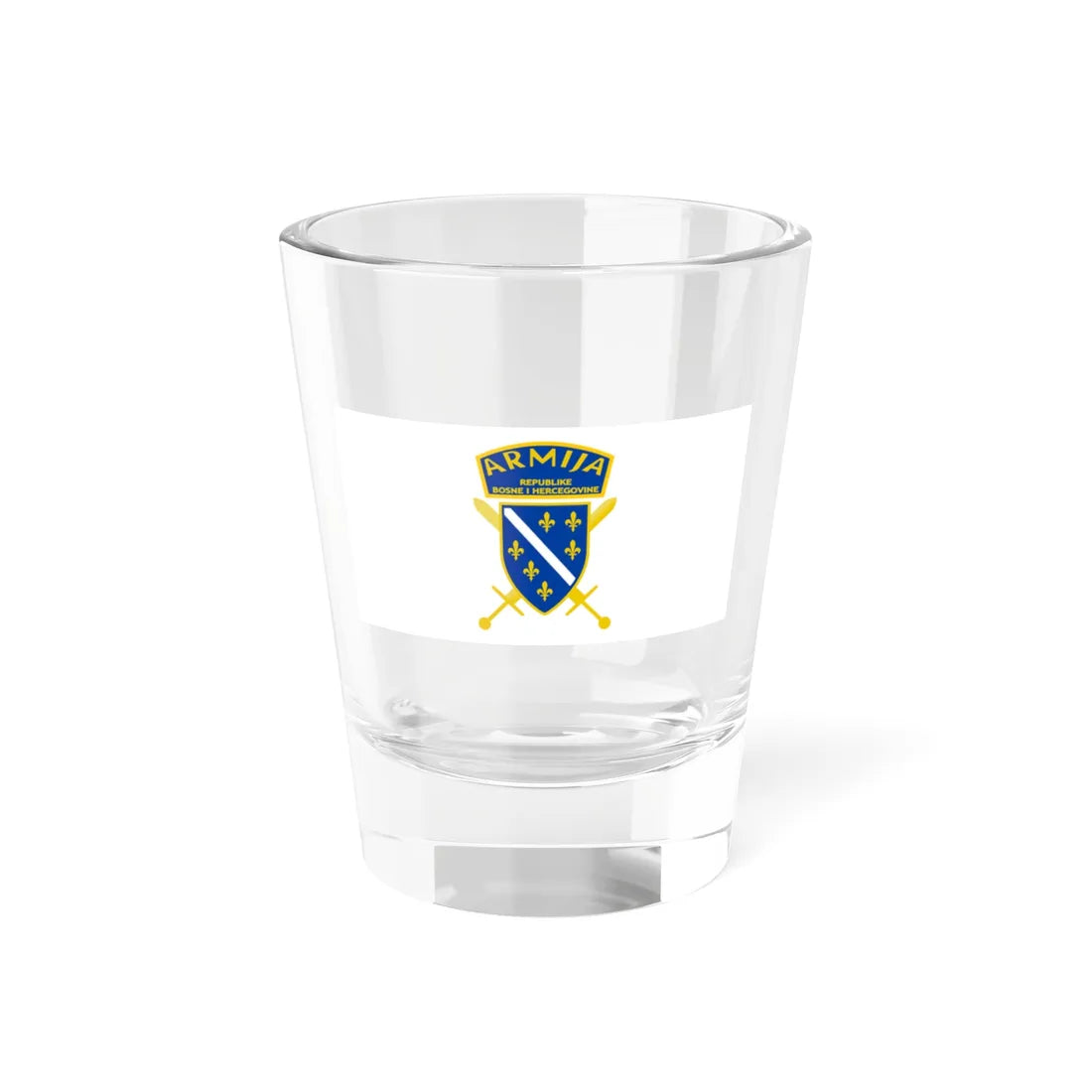 Flag of the Army of the Republic of Bosnia and Herzegovina (Bosnia and Herzegovina) Shot Glass 1.5oz 1.5oz - Go Mug Yourself