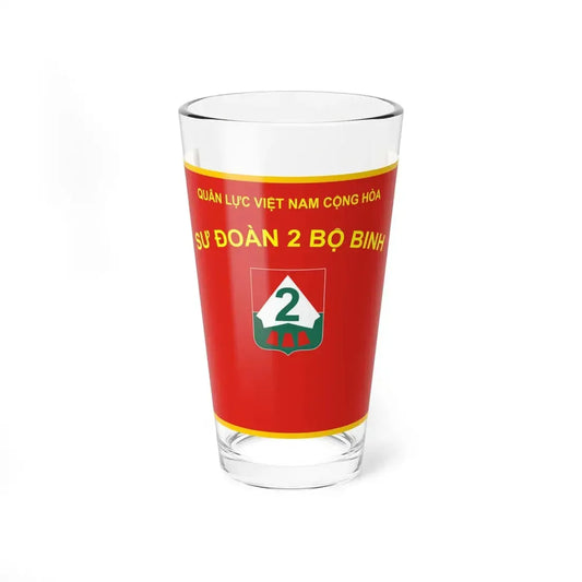 Flag of the ARVN 2nd Division (Vietnam) Pint Glass 16oz 16oz - Go Mug Yourself