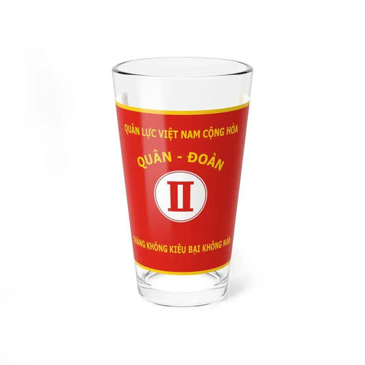 Flag of the ARVN II Corps (Vietnam) Pint Glass 16oz 16oz - Go Mug Yourself