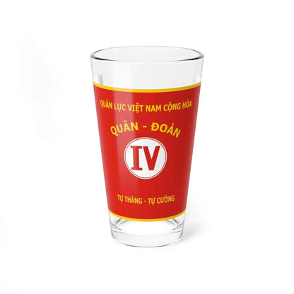 Flag of the ARVN IV Corps (Vietnam) Pint Glass 16oz 16oz - Go Mug Yourself