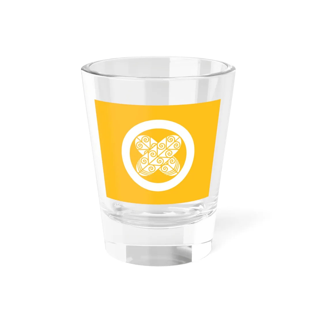 Flag of the Asano Lords of Hiroshima in Aki Province A (Japan) Shot Glass 1.5oz 1.5oz - Go Mug Yourself