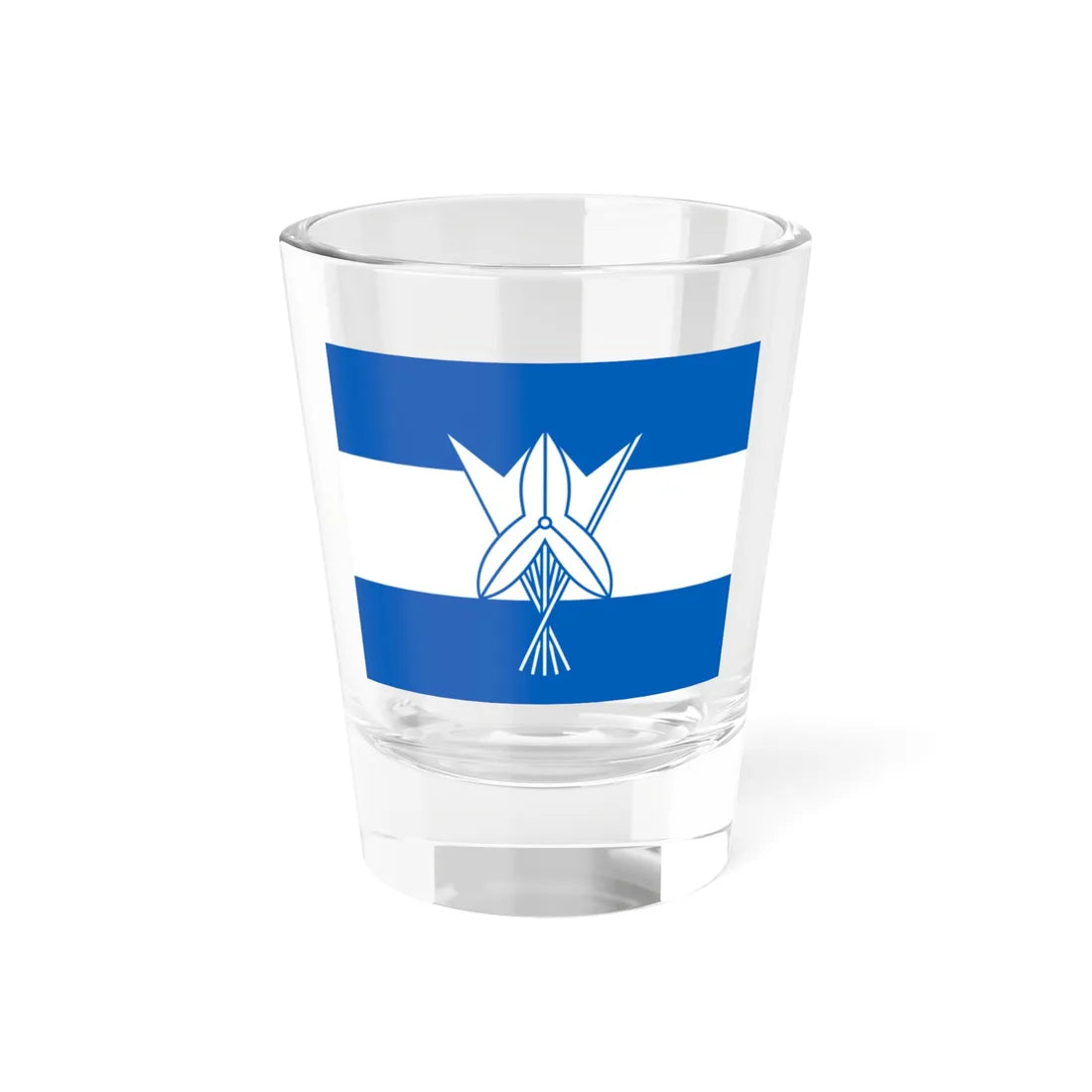 Flag of the Asano Lords of Hiroshima in Aki Province B (Japan) Shot Glass 1.5oz 1.5oz - Go Mug Yourself