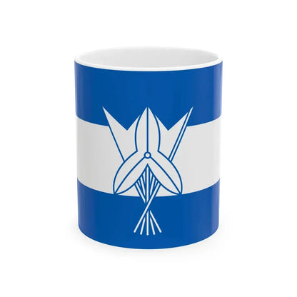 Flag of the Asano Lords of Hiroshima in Aki Province B (Japan) White Coffee Mug 11oz - Go Mug Yourself