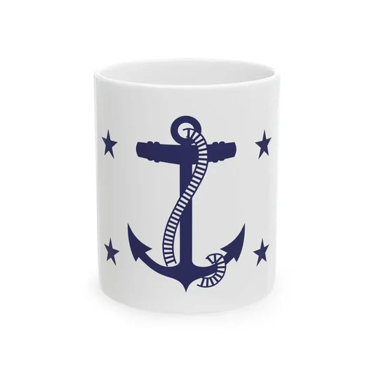 Flag of the Assistant Secretary of the Navy (United States) White Coffee Mug 11oz - Go Mug Yourself