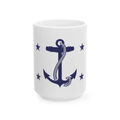 Flag of the Assistant Secretary of the Navy (United States) White Coffee Mug 15oz - Go Mug Yourself
