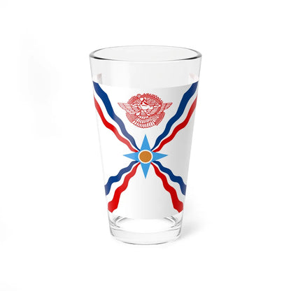 Flag of the Assyrians (Iraq) Pint Glass 16oz 16oz - Go Mug Yourself