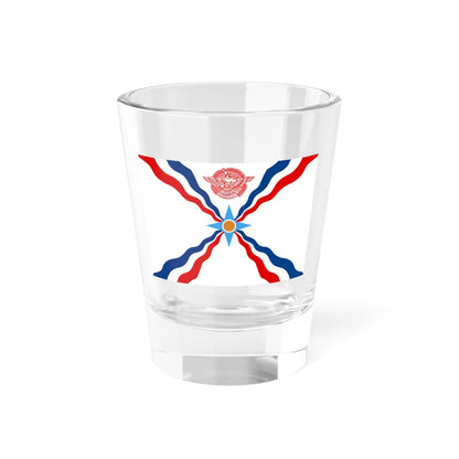 Flag of the Assyrians (Iraq) Shot Glass 1.5oz 1.5oz - Go Mug Yourself