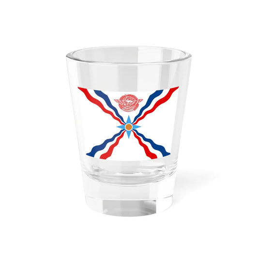 Flag of the Assyrians (Iraq) Shot Glass 1.5oz 1.5oz - Go Mug Yourself