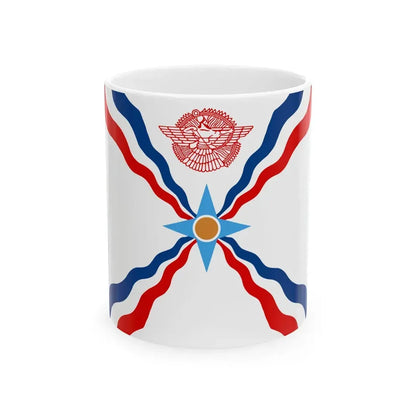 Flag of the Assyrians (Iraq) White Coffee Mug 11oz - Go Mug Yourself