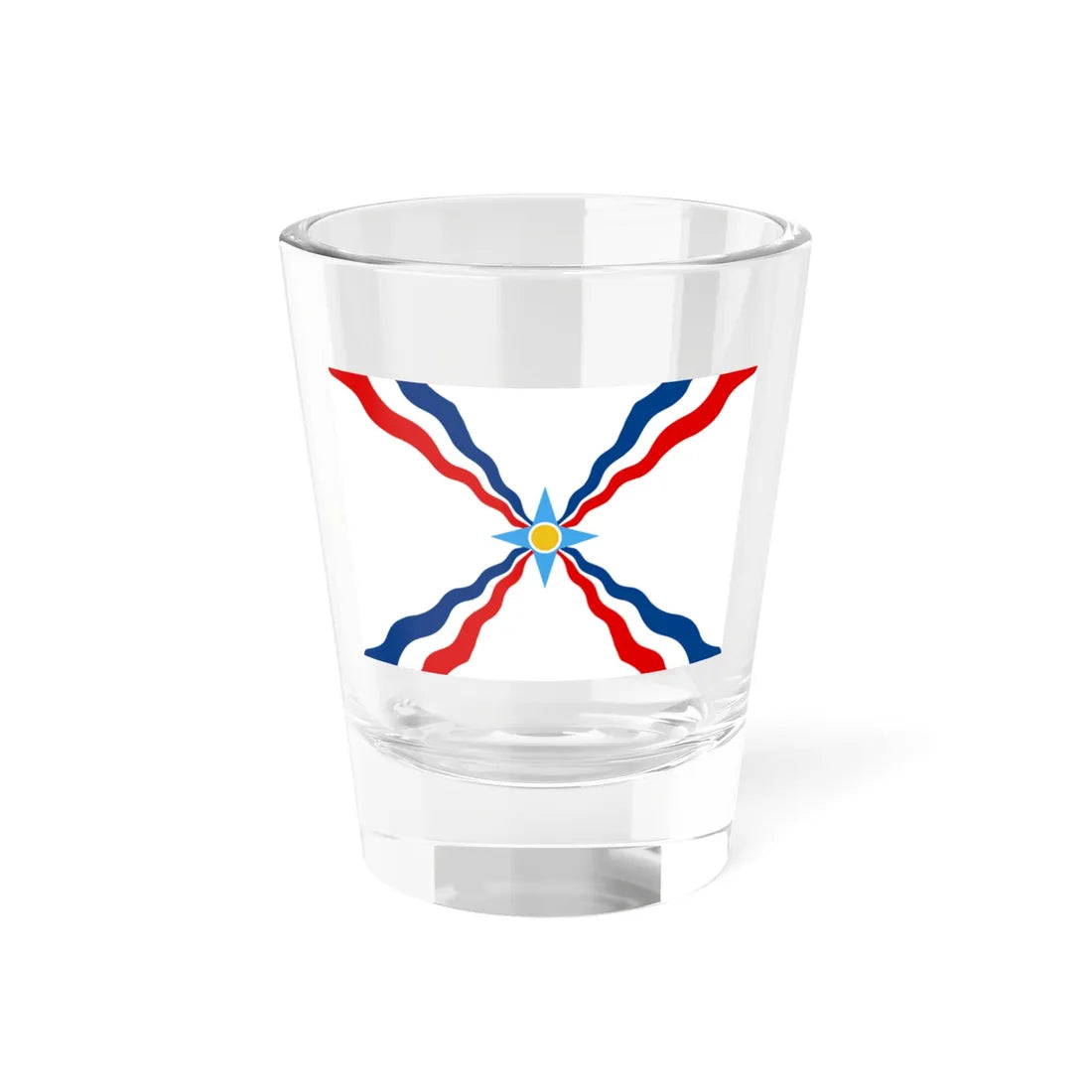 Flag of the Assyrians no Assur (Iraq) Shot Glass 1.5oz 1.5oz - Go Mug Yourself