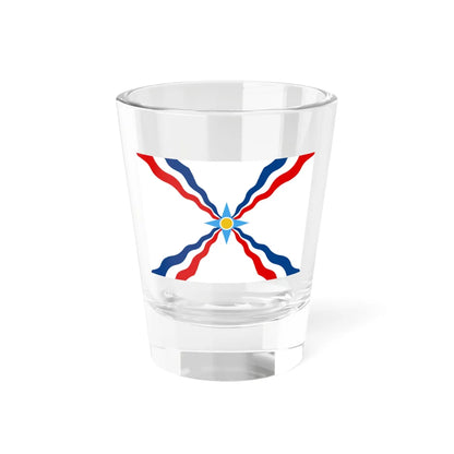 Flag of the Assyrians no Assur (Iraq) Shot Glass 1.5oz 1.5oz - Go Mug Yourself