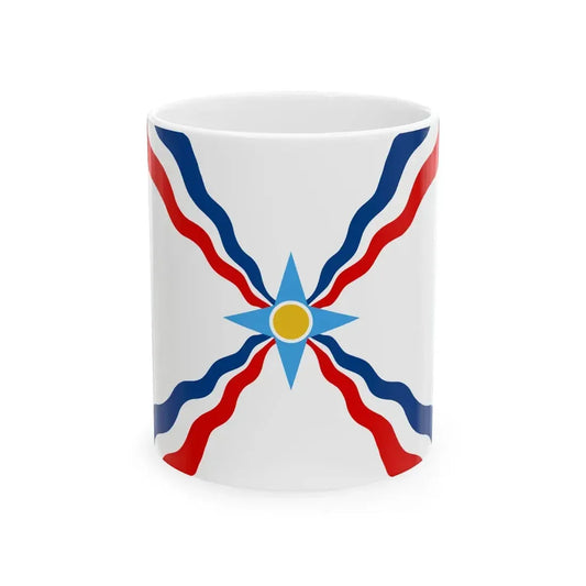 Flag of the Assyrians no Assur (Iraq) White Coffee Mug 11oz - Go Mug Yourself