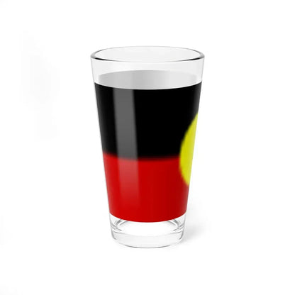 Flag of the Australian Aborigines (Australia) Pint Glass 16oz - Go Mug Yourself