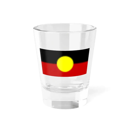 Flag of the Australian Aborigines (Australia) Shot Glass 1.5oz 1.5oz - Go Mug Yourself