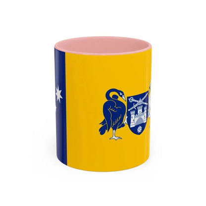 Flag of the Australian Capital Territory - Accent Coffee Mug 11oz Pink - Go Mug Yourself