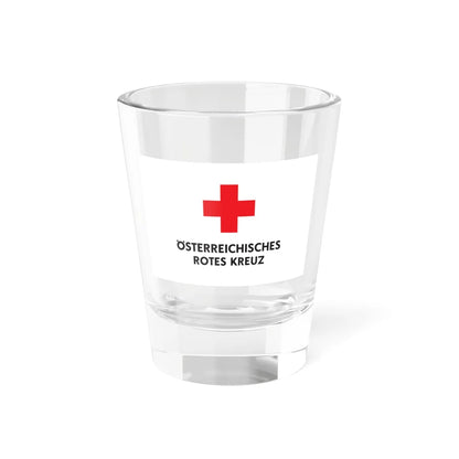 Flag of the Austrian Red Cross (Austria) Shot Glass 1.5oz 1.5oz - Go Mug Yourself