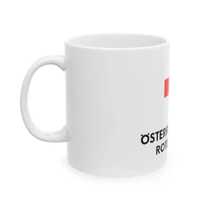 Flag of the Austrian Red Cross (Austria) White Coffee Mug - Go Mug Yourself