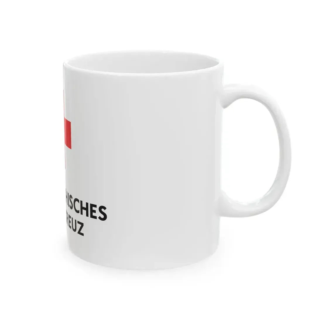 Flag of the Austrian Red Cross (Austria) White Coffee Mug - Go Mug Yourself