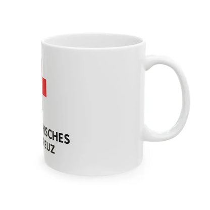 Flag of the Austrian Red Cross (Austria) White Coffee Mug - Go Mug Yourself