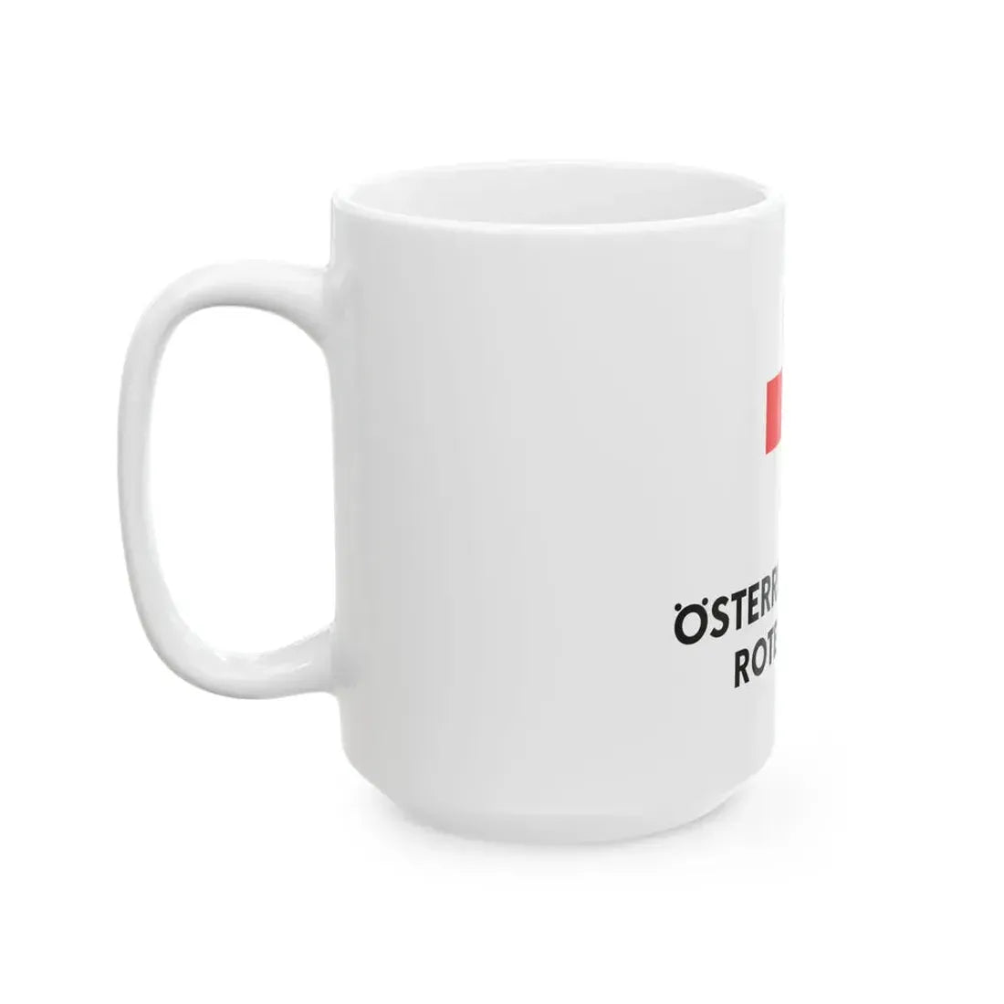 Flag of the Austrian Red Cross (Austria) White Coffee Mug - Go Mug Yourself