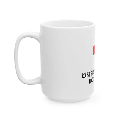 Flag of the Austrian Red Cross (Austria) White Coffee Mug - Go Mug Yourself