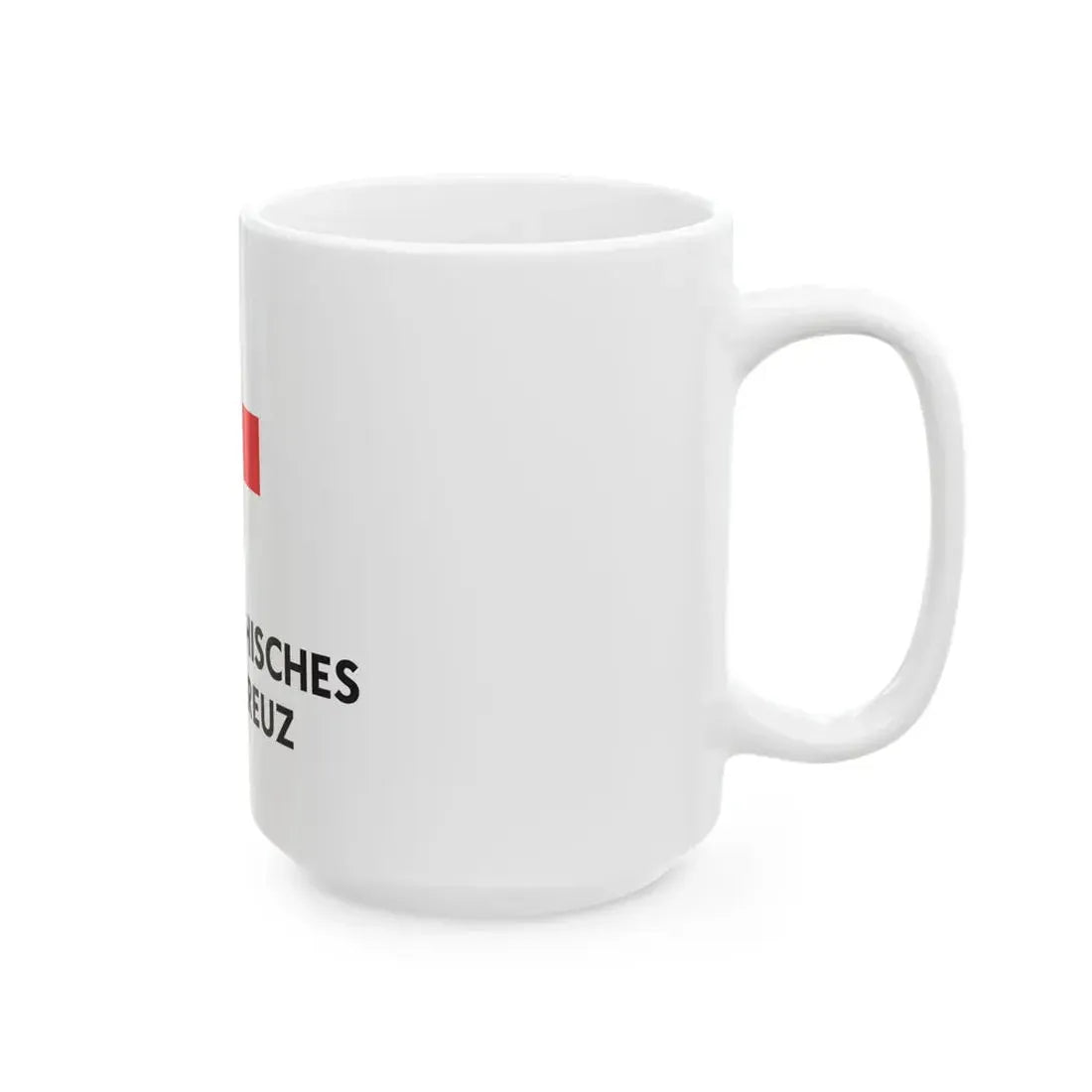 Flag of the Austrian Red Cross (Austria) White Coffee Mug - Go Mug Yourself