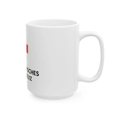 Flag of the Austrian Red Cross (Austria) White Coffee Mug - Go Mug Yourself
