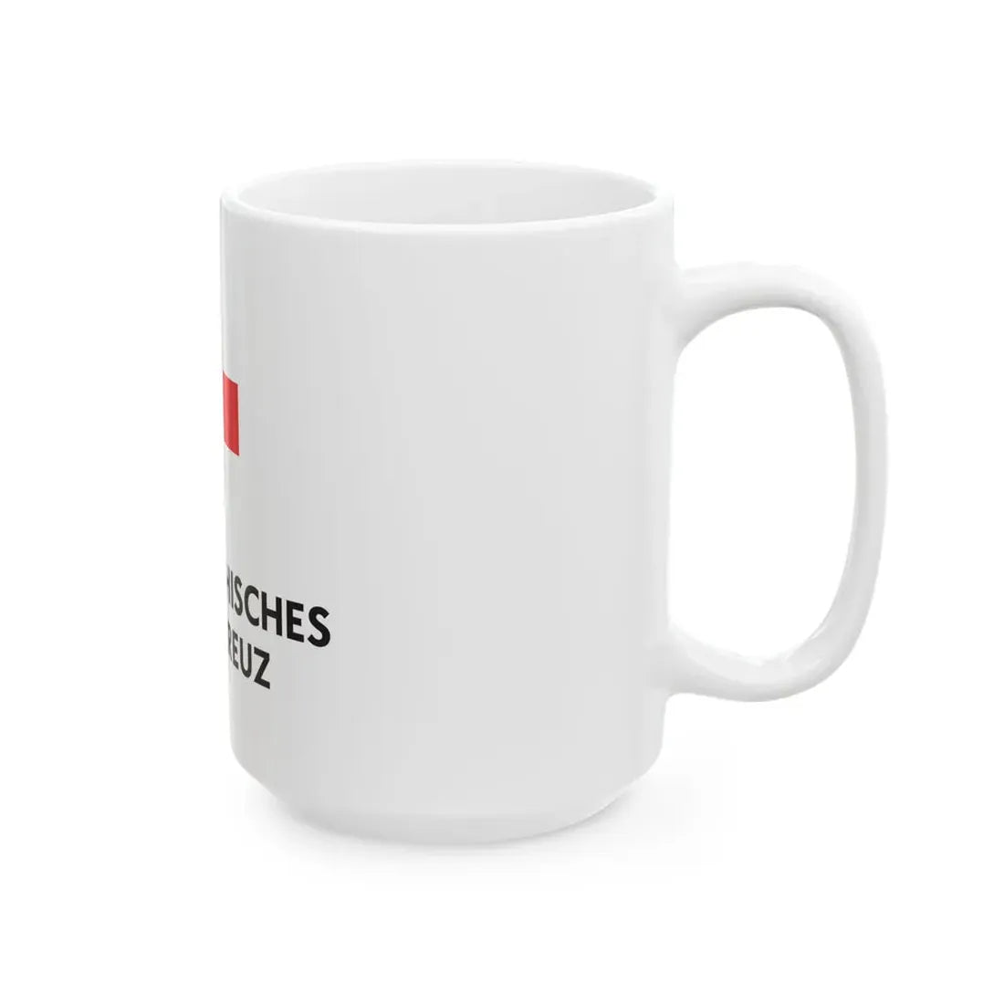 Flag of the Austrian Red Cross (Austria) White Coffee Mug - Go Mug Yourself