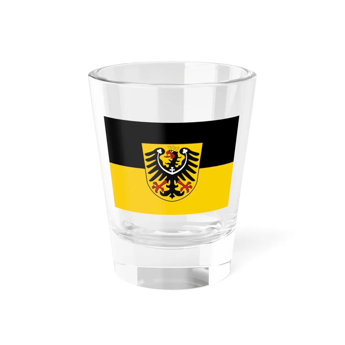 Flag of the Austrian Silesia (Austria) Shot Glass 1.5oz 1.5oz - Go Mug Yourself