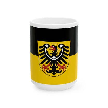 Flag of the Austrian Silesia (Austria) White Coffee Mug 15oz - Go Mug Yourself
