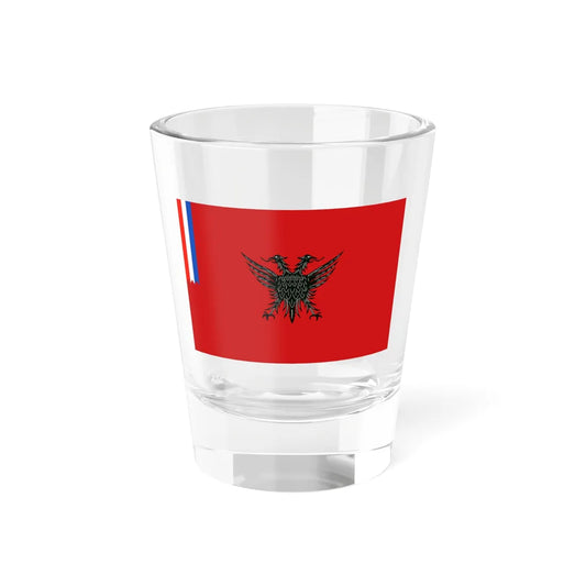 Flag of the Autonomous Province of Korçë (Albania) Shot Glass 1.5oz 1.5oz - Go Mug Yourself