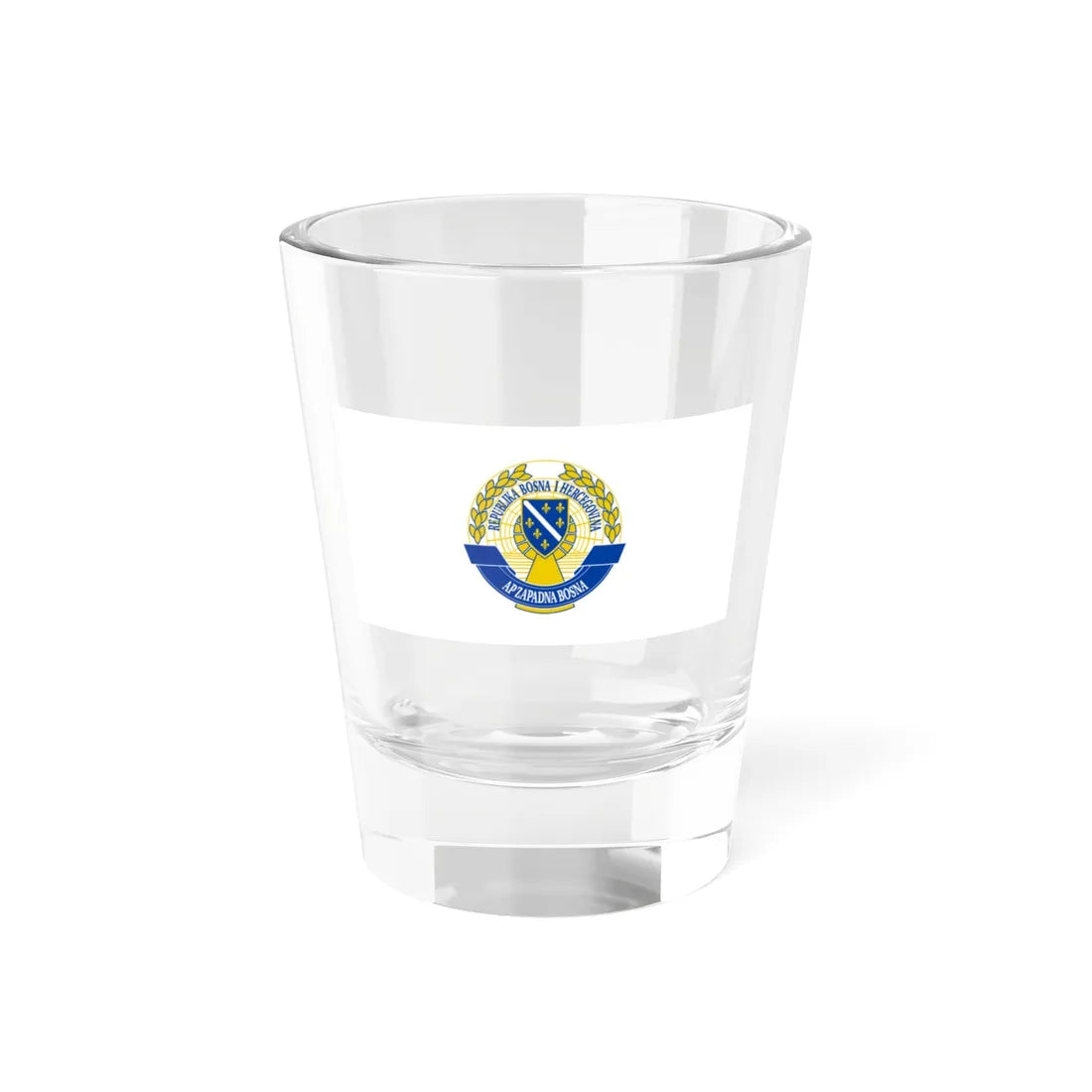 Flag of the Autonomous Province of Western Bosnia (Bosnia and Herzegovina) Shot Glass 1.5oz 1.5oz - Go Mug Yourself