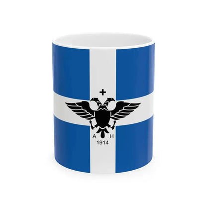 Flag of the Autonomous Republic of Northern Epirus (Greece) White Coffee Mug 11oz - Go Mug Yourself