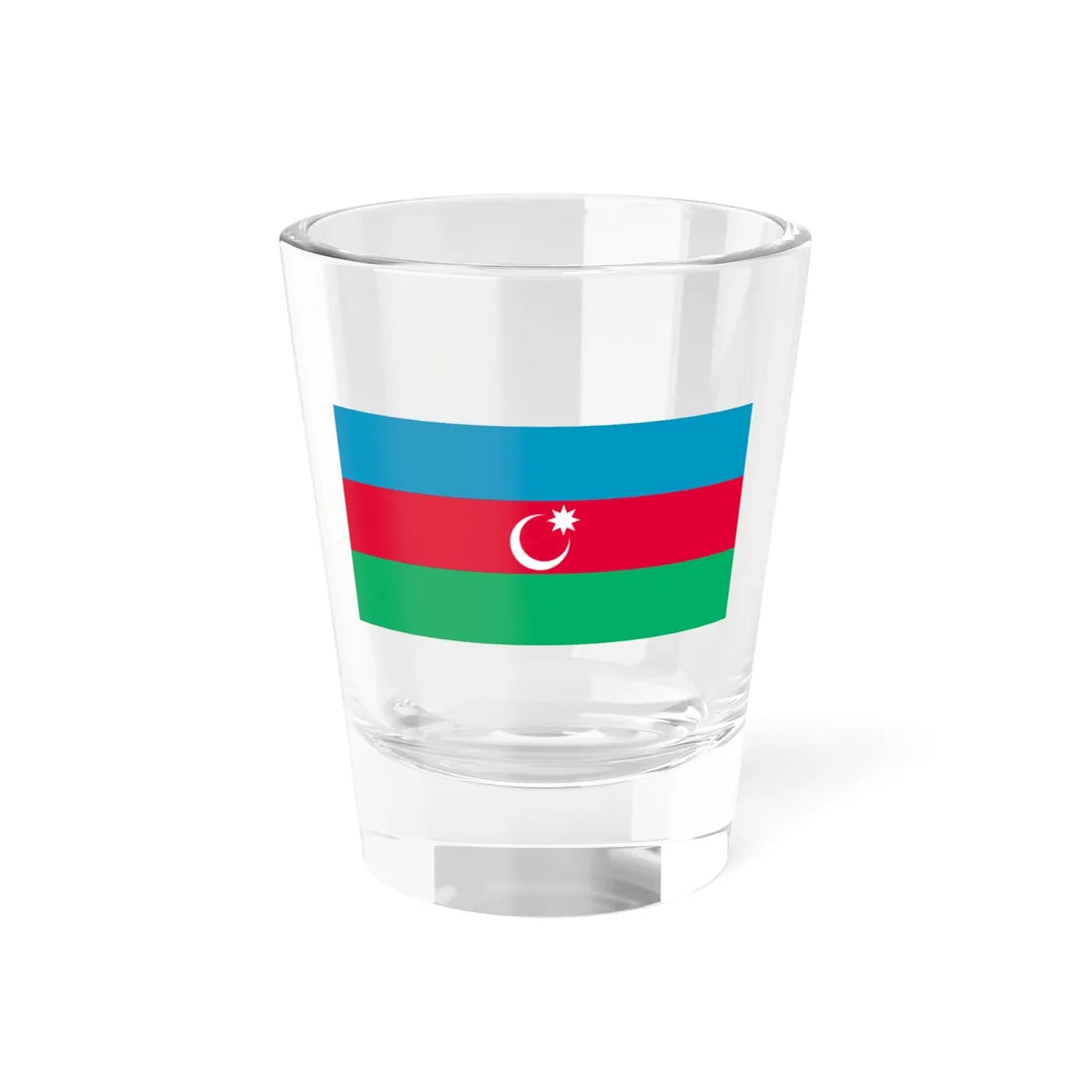 Flag of the Azerbaijan Democratic Republic 1918-1920 variant 2 (Azerbaijan) Shot Glass 1.5oz 1.5oz - Go Mug Yourself