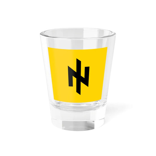 Flag of the Azov Battalion Alternate (Ukraine) Shot Glass 1.5oz 1.5oz - Go Mug Yourself