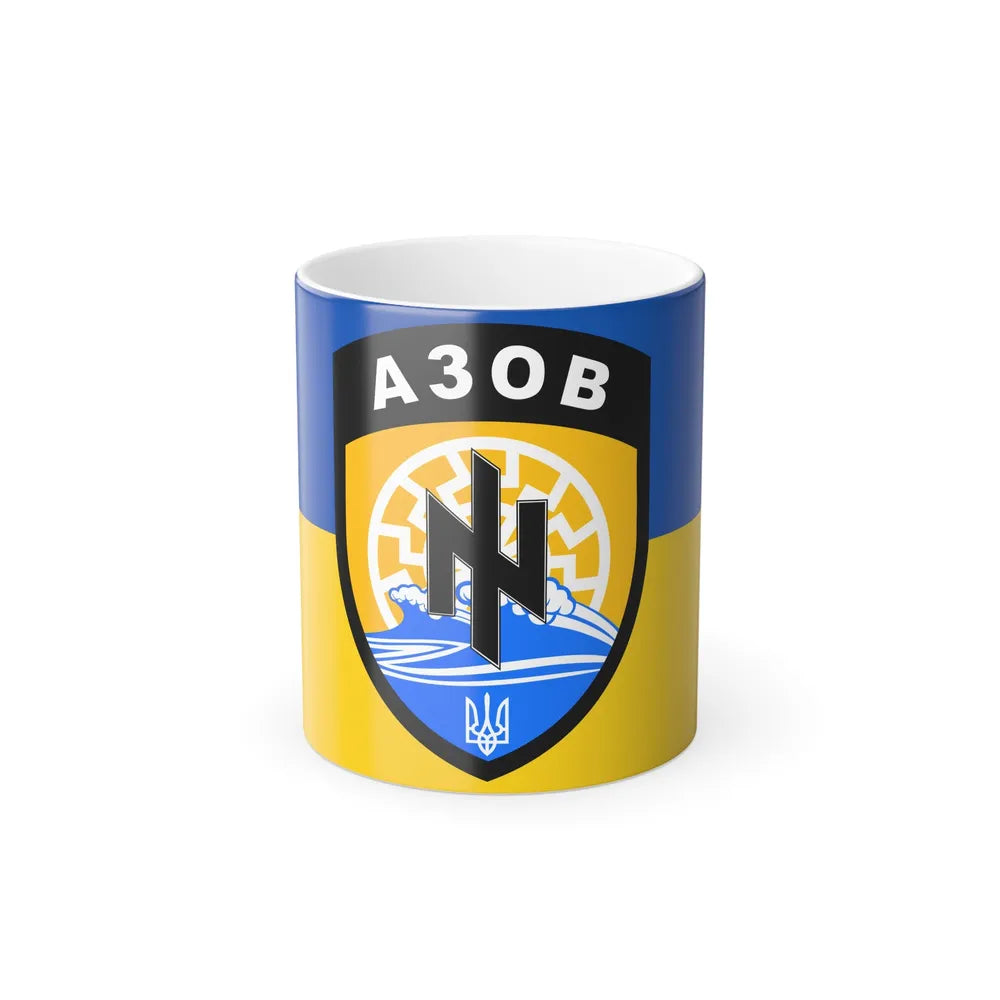 Flag of the Azov Battalion (Ukraine) Color Changing Mug 11oz-11oz-Go Mug Yourself