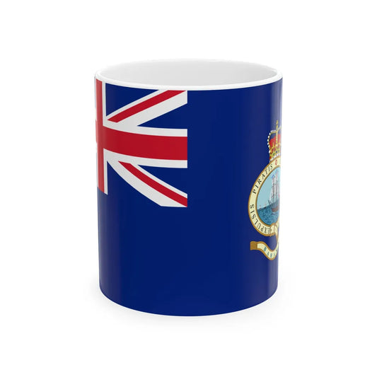 Flag of the Bahamas 1964-1973 (Bahamas) White Coffee Mug 11oz - Go Mug Yourself