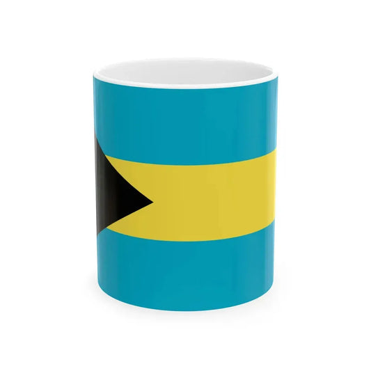 Flag of the Bahamas 1973-2006 (Bahamas) White Coffee Mug 11oz - Go Mug Yourself