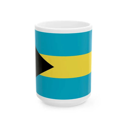 Flag of the Bahamas 1973-2006 (Bahamas) White Coffee Mug 15oz - Go Mug Yourself