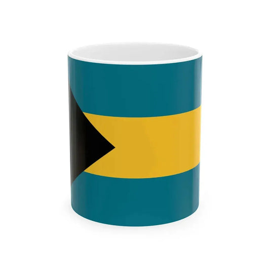 Flag of the Bahamas 3-2 (Bahamas) White Coffee Mug 11oz - Go Mug Yourself