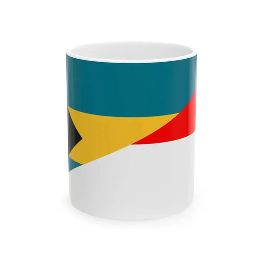 Flag of the Bahamas and Indonesia (Bahamas) White Coffee Mug 11oz - Go Mug Yourself