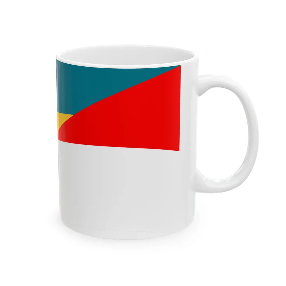 Flag of the Bahamas and Indonesia with waves (Bahamas) White Coffee Mug - Go Mug Yourself